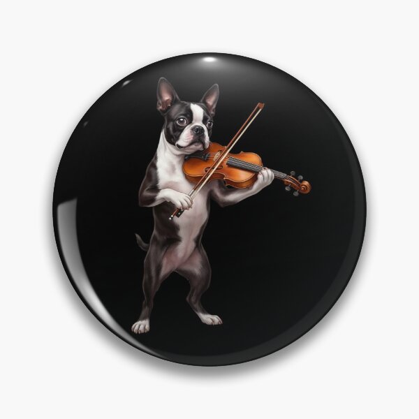 Item preview, Boston Terrier Playing Viloin Player Violinist Dog Lover designed and sold by TerryConnells.