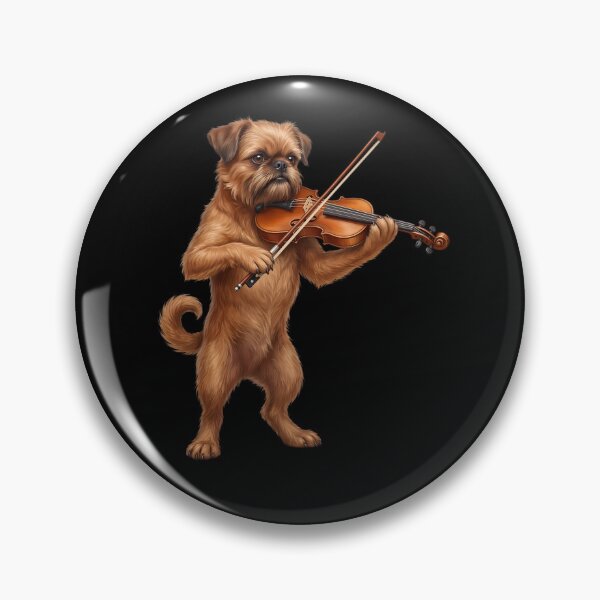 Item preview, Brussels Griffon Playing Viloin Player Violinist Dog Lover designed and sold by TerryConnells.