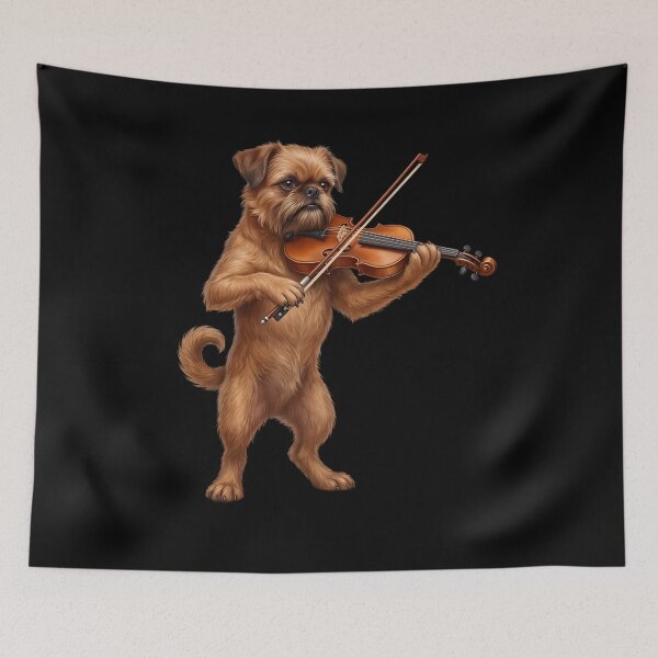 Item preview, Brussels Griffon Playing Viloin Player Violinist Dog Lover designed and sold by TerryConnells.