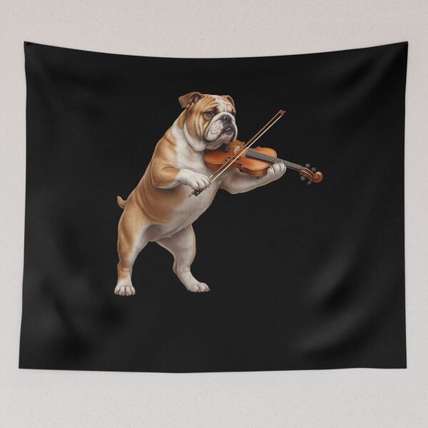 Artikelvorschau, Bulldogge spielt Violine, ist ein Geiger und liebt Hunde entworfen und verkauft von TerryConnells.
