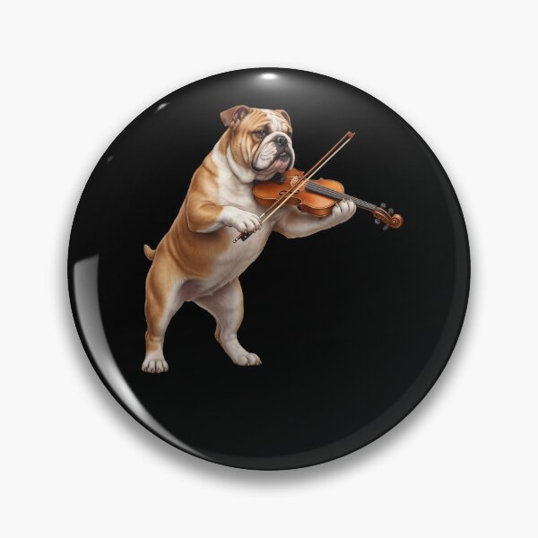 Artikelvorschau, Bulldogge spielt Violine, ist ein Geiger und liebt Hunde entworfen und verkauft von TerryConnells.