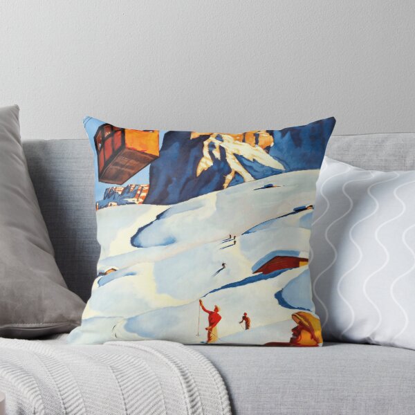 Item preview, Vintage Ortisei Poster | Art Deco Ski Resort Print | Dolomites Italy Travel Art | Val Gardena Winter Sports & Cable Car designed and sold by artofuniverse.