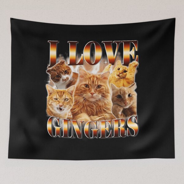 Item preview, I Love Gingers Funny Orange Cat Meme  designed and sold by tadmercado.