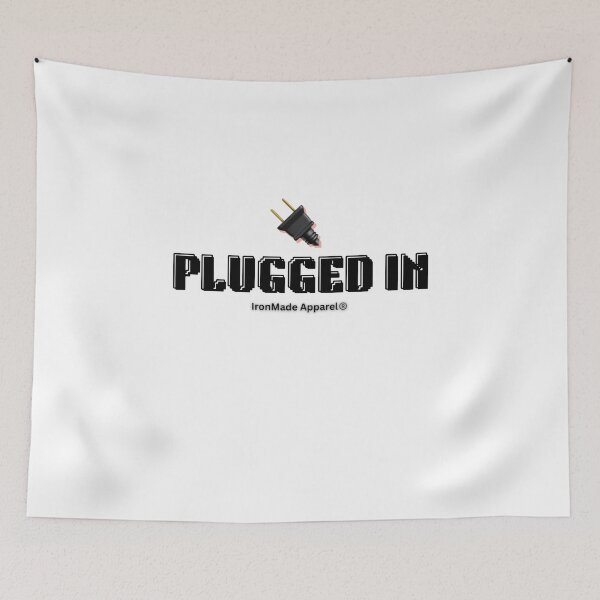 Item preview, Plugged In Electrician Shirt – Funny Electrician T-Shirt for Electrical Workers, Linemen & Tradesmen Humor Tee designed and sold by IronMade Apparel.