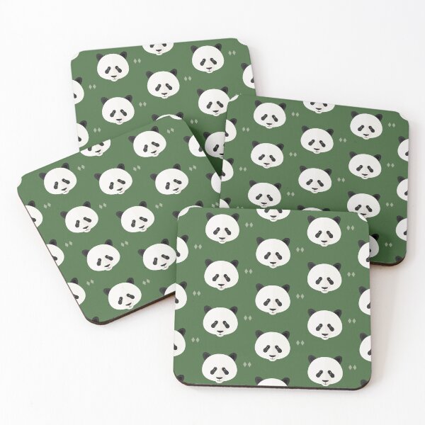 Item preview, Panda heads on green designed and sold by reneesillus.