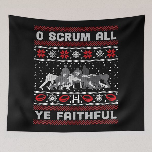 Item preview, O Scrum All Ye Faithful Funny Rugby Christmas designed and sold by GabrieSketcham.