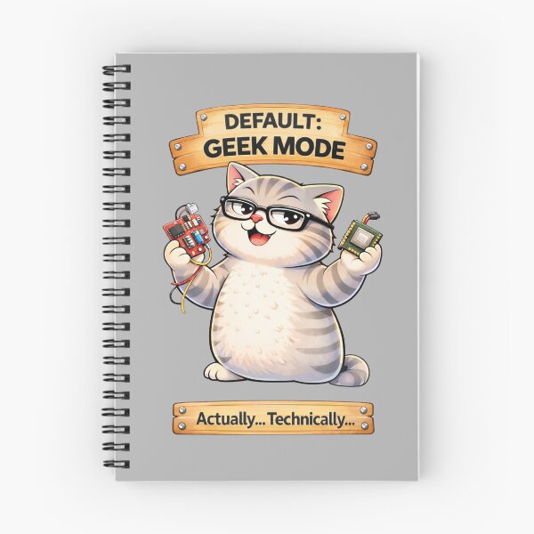 Item preview, Funny Cat Default Geek Mode Cat Humor Adulting Survival Meme designed and sold by Mindworx21.