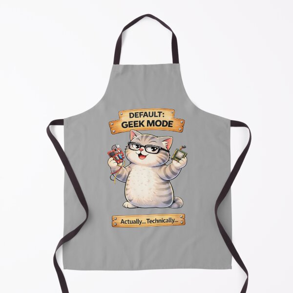 Item preview, Funny Cat Default Geek Mode Cat Humor Adulting Survival Meme designed and sold by Mindworx21.