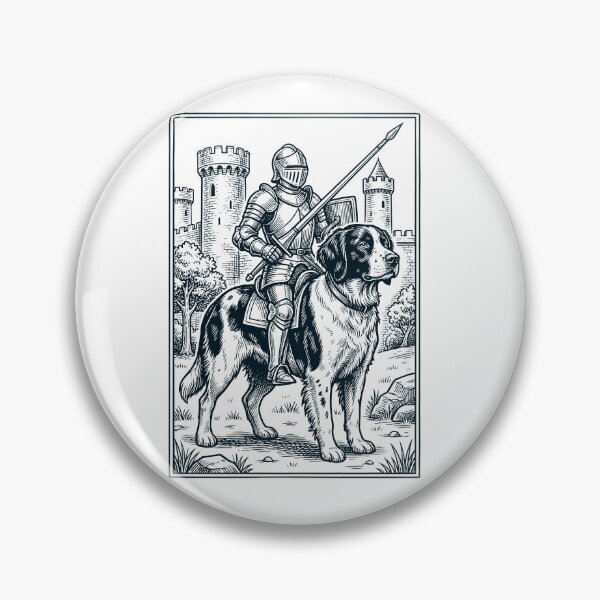 Item preview, Vintage Knight Brittany Rider Grimdark Medieval Dog Lover designed and sold by DoodleTortle.