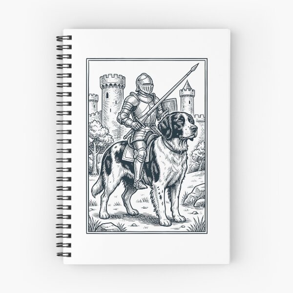 Item preview, Vintage Knight Brittany Rider Grimdark Medieval Dog Lover designed and sold by DoodleTortle.