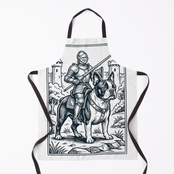 Artikelvorschau, Vintage-Ritter, Boston Terrier-Reiter, düsterer Mittelalter-Hundeliebhaber entworfen und verkauft von DoodleTortle.