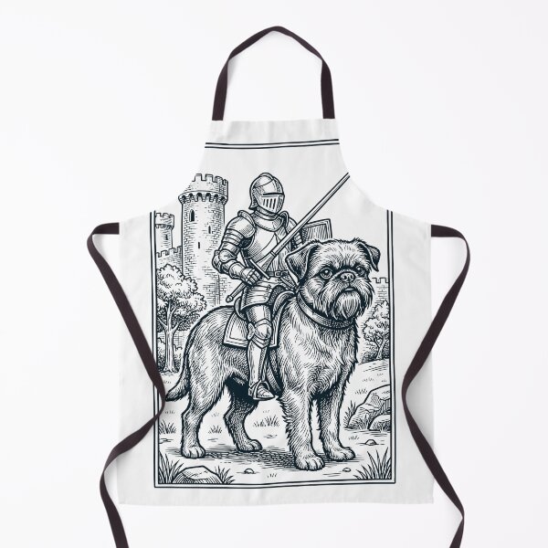 Item preview, Vintage Knight Brussels Griffon Rider Grimdark Medieval Dog Lover designed and sold by DoodleTortle.