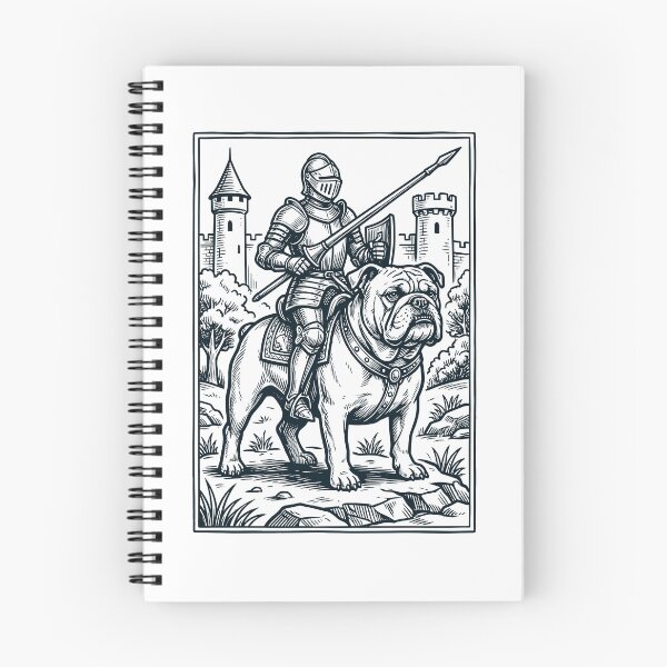 Item preview, Vintage Knight Bulldog Rider Grimdark Medieval Dog Lover designed and sold by DoodleTortle.