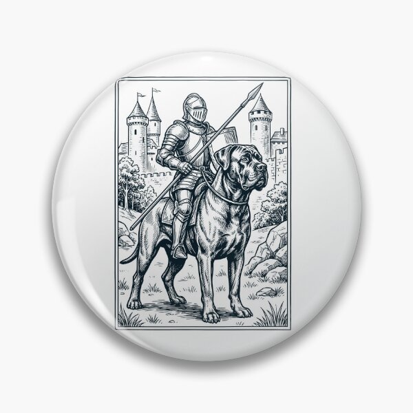 Artikelvorschau, Vintage Knight Cane Corso Rider Grimdark Medieval Dog Lover entworfen und verkauft von DoodleTortle.