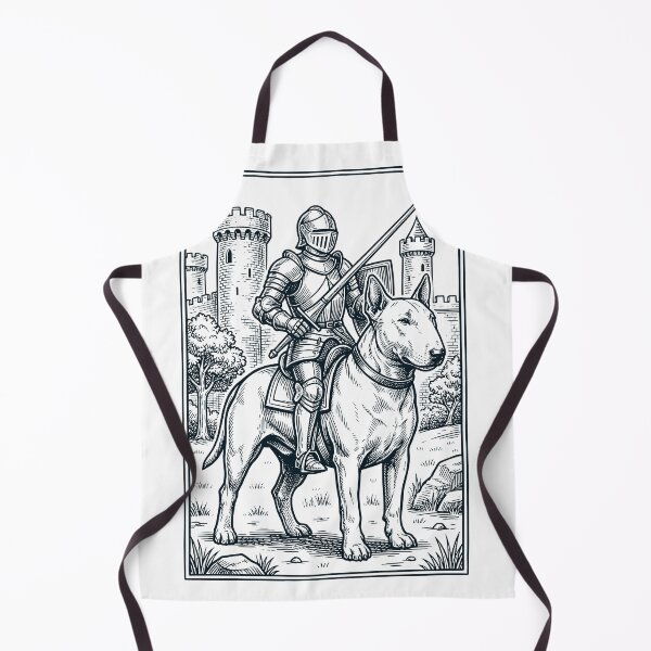 Artikelvorschau, Vintage-Ritter-Bullterrier-Reiter, düsterer mittelalterlicher Hundeliebhaber entworfen und verkauft von DoodleTortle.