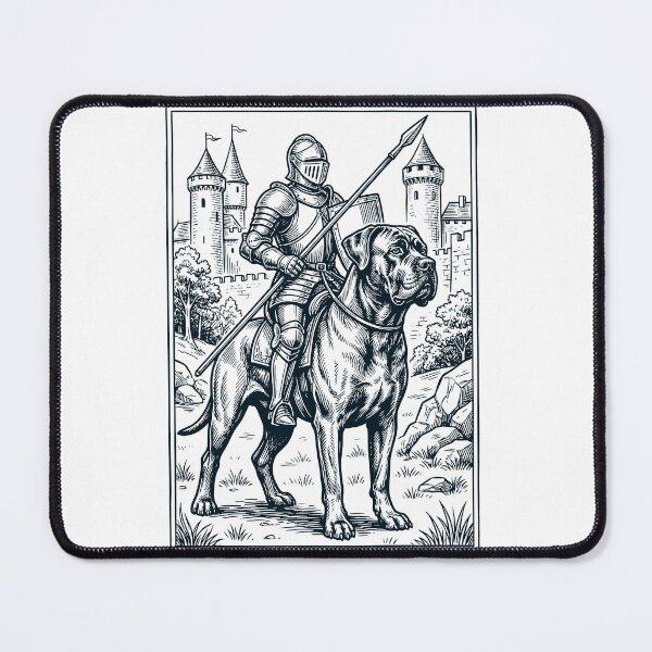 Artikelvorschau, Vintage Knight Cane Corso Rider Grimdark Medieval Dog Lover entworfen und verkauft von DoodleTortle.