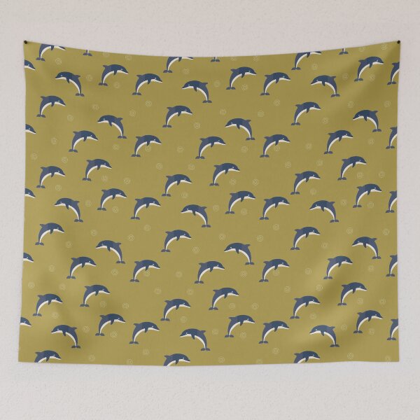 Item preview, Dolphins on green designed and sold by reneesillus.