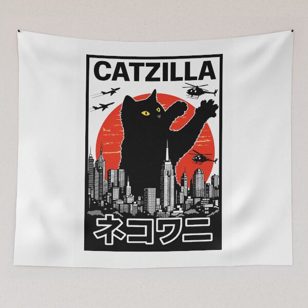 Item preview, Catzilla – Giant Cat Kaiju Art designed and sold by DesigOnex.