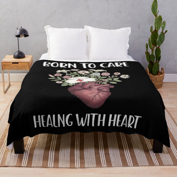 Item preview, Born to Care Healing With Heart Nurse T-Shirt | Floral Anatomical Heart Nurse healthcare professional doctor designed and sold by Jt41.