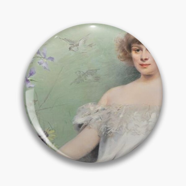Item preview, Young Woman with Flowers designed and sold by SharonTheFirst.