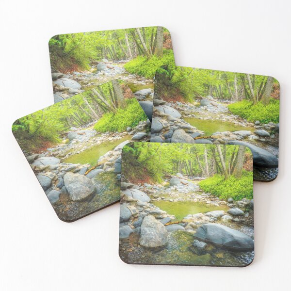 Item preview, Peaceful Forest Creek with Sunlit Green Trees designed and sold by TheHikersEye.