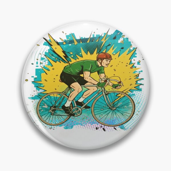 Item preview, Aerodynamic as a Brick retro road bike humor cartoon style designed and sold by Stefanrajzer.