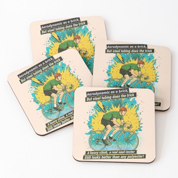 Item preview, Aerodynamic as a Brick retro road bike humor cartoon style designed and sold by Stefanrajzer.