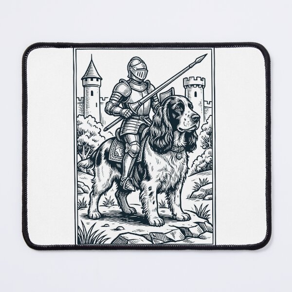 Item preview, Vintage Knight Cocker Spaniel Rider Grimdark Medieval Dog Lover designed and sold by DoodleTortle.