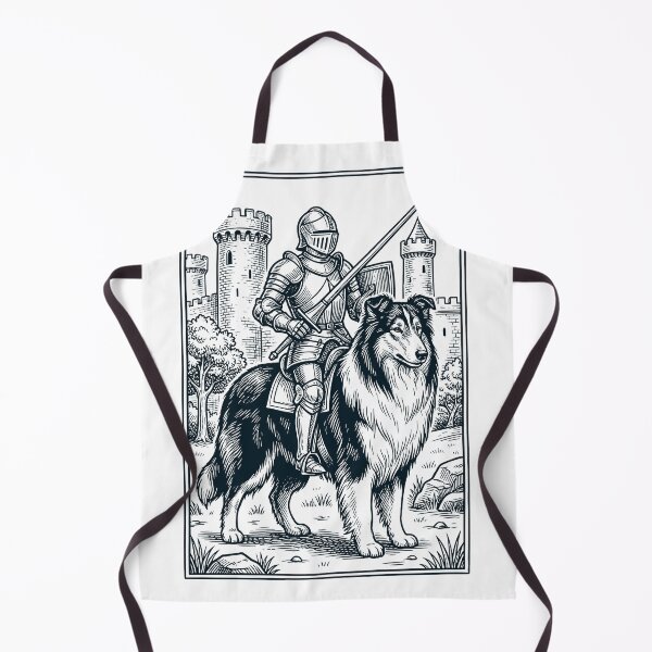 Item preview, Vintage Knight Collie Rider Grimdark Medieval Dog Lover designed and sold by DoodleTortle.