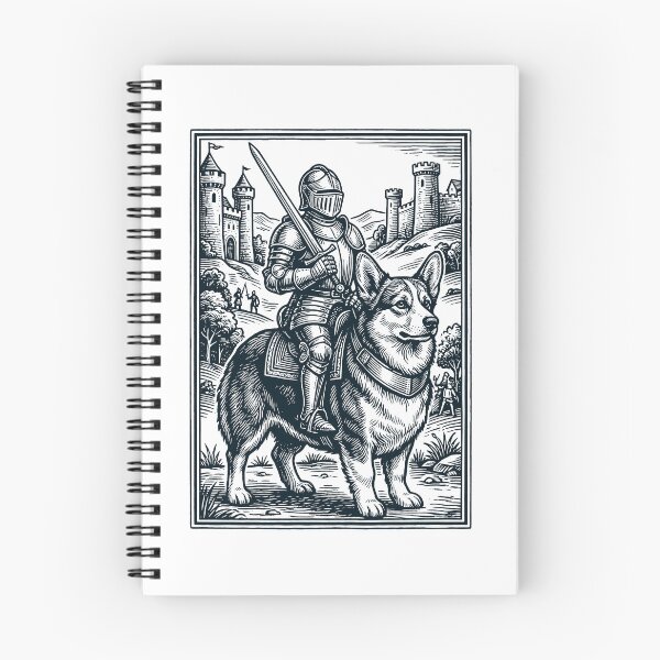 Artikelvorschau, Vintage-Ritter-Corgi-Reiter, düsterer mittelalterlicher Hundeliebhaber entworfen und verkauft von DoodleTortle.