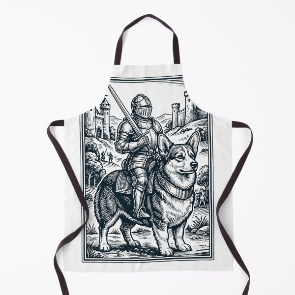 Item preview, Vintage Knight Corgi Rider Grimdark Medieval Dog Lover designed and sold by DoodleTortle.