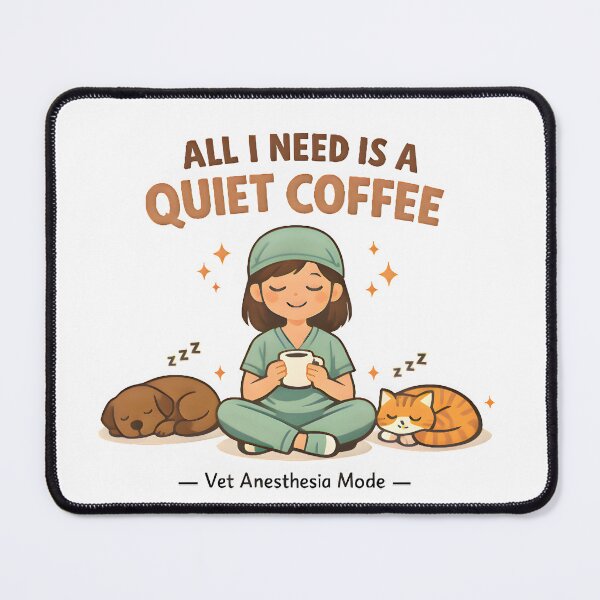 Item preview, All I Need Is a Quiet Coffee – Vet Anesthesia Mode | Funny Vet Tech Design designed and sold by Bettybee00.