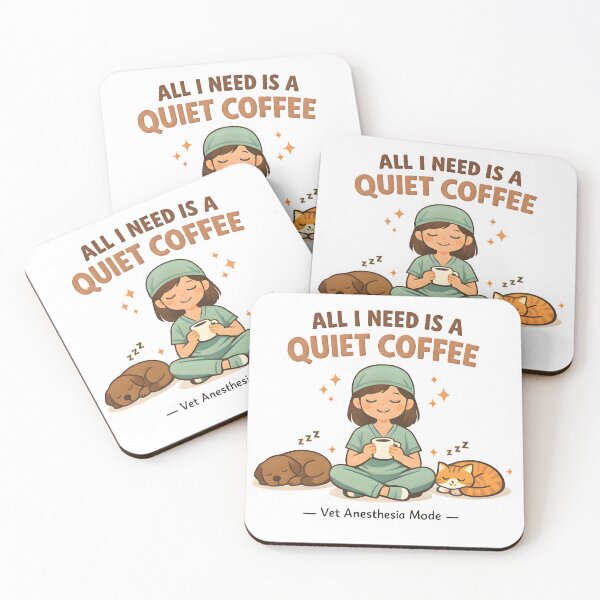 Item preview, All I Need Is a Quiet Coffee – Vet Anesthesia Mode | Funny Vet Tech Design designed and sold by Bettybee00.