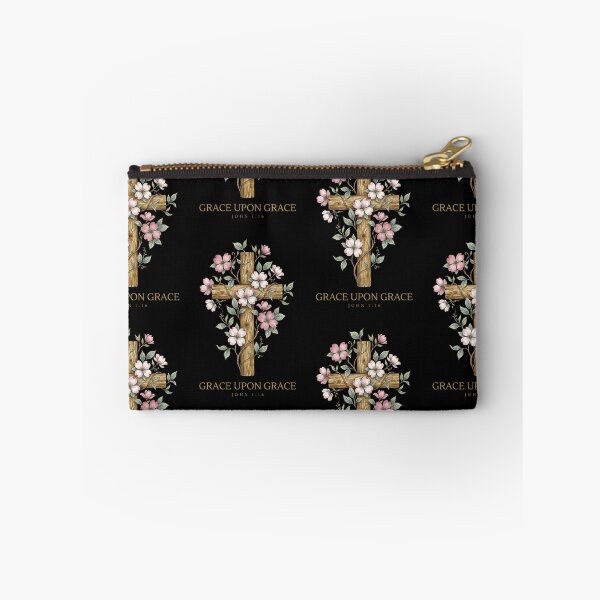 Item preview, Grace Upon Grace John 1:16 Floral Cross — Christian Faith Gift, Watercolor Botanical Cross, Easter Scripture Tee designed and sold by Luminari Creations.