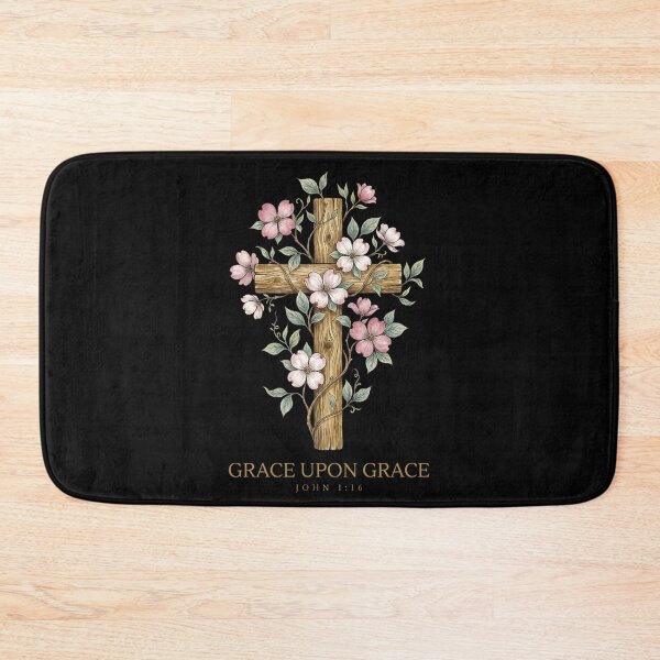 Item preview, Grace Upon Grace John 1:16 Floral Cross — Christian Faith Gift, Watercolor Botanical Cross, Easter Scripture Tee designed and sold by Luminari Creations.