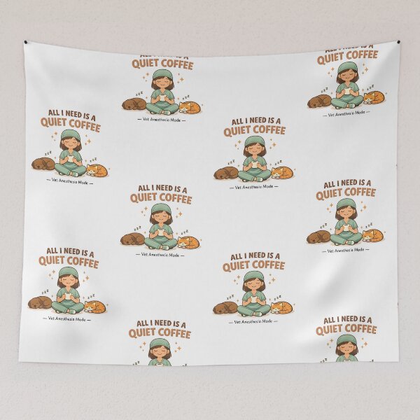 Item preview, All I Need Is a Quiet Coffee – Vet Anesthesia Mode | Funny Vet Tech Design designed and sold by Bettybee00.