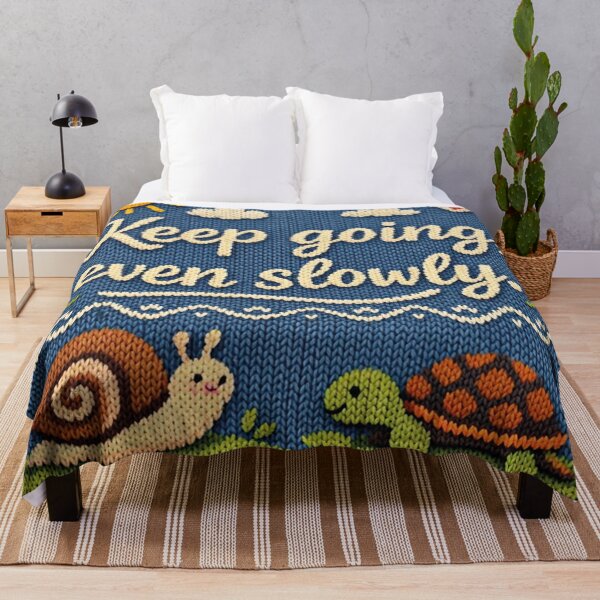 Item preview, Keep Going Even Slowly Motivation Snail Turtle Knitting Pattern designed and sold by Mauswohn.