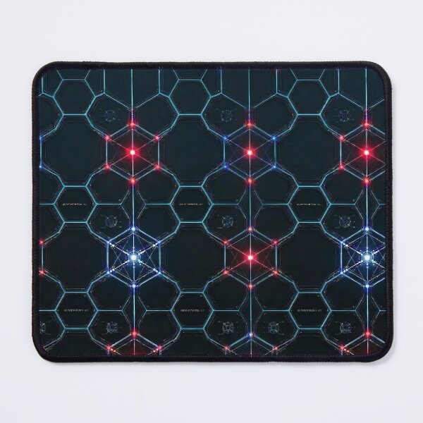 Item preview, Vivid Quantum Lattice – Aesthetic Hex-Grid Tech Pattern designed and sold by ResonateUK.