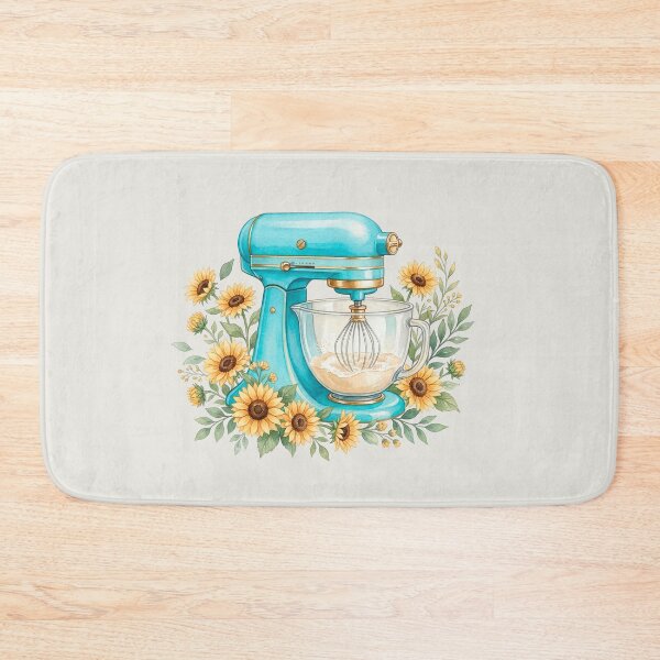 Item preview, Vintage Watercolor Stand Mixer with Sunflowers – Retro Kitchen Baking Illustration  designed and sold by Verycutethings.