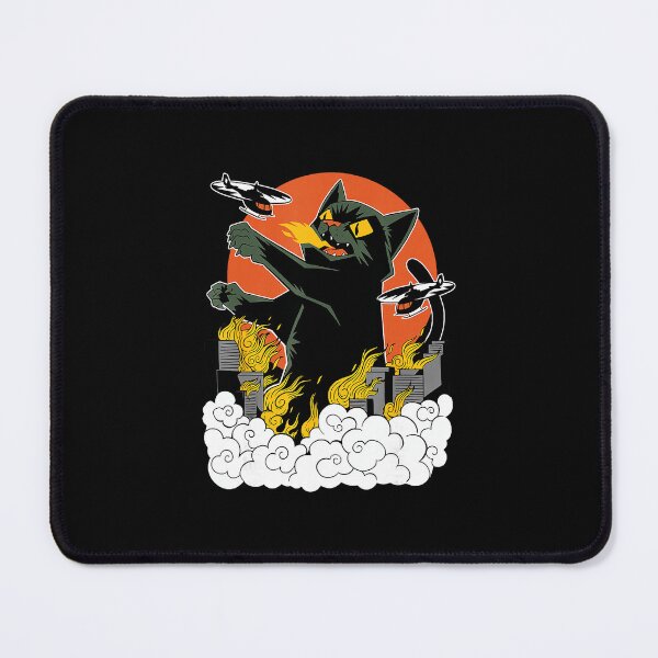 Item preview, Catzilla Giant Cat Kaiju Japanese Sunset Illustration designed and sold by titanlevi.