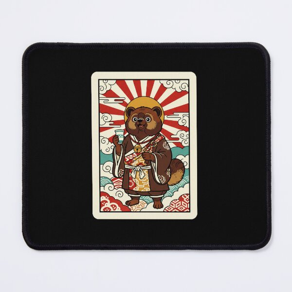 Item preview, Tanuki Sake Bear Japanese Folklore Style Illustration designed and sold by JordynLadukeg65.