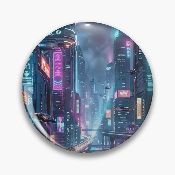 Item preview, Urban Network – Glowing Vertical Cityscape designed and sold by ResonateUK.