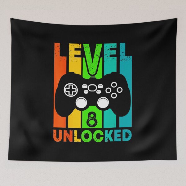Item preview, Level 8 Unlocked Retro Gamer Birthday Level Up  designed and sold by FGTV2021.