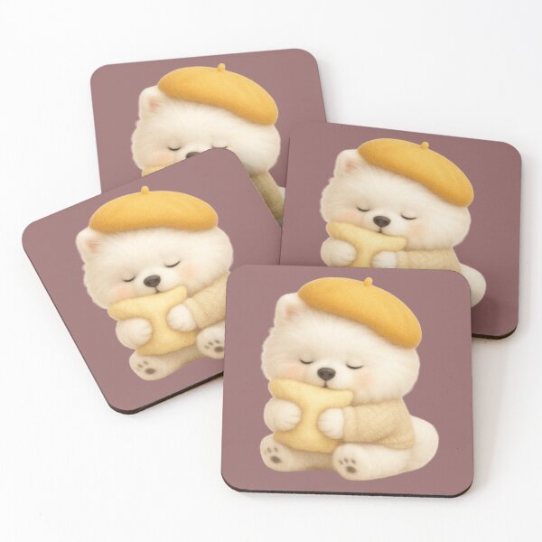Item preview, Cute Pomeranian Puppy Saying Stay Cozy designed and sold by Momo Puff Studio.