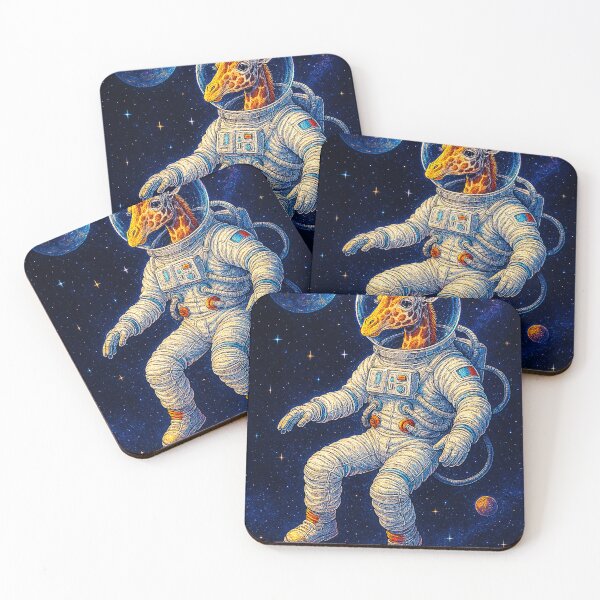 Item preview, Astronaut Giraffe in Space – Cosmic Animal Art designed and sold by Expl0rer.