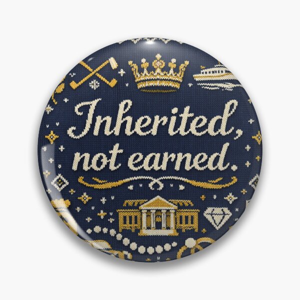Item preview, Inherited Not Earned Old Money Humor Knitting Pattern designed and sold by Mauswohn.