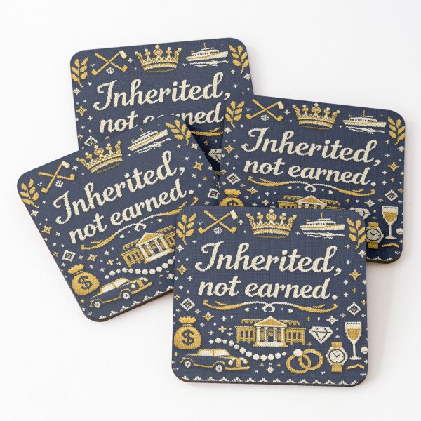 Item preview, Inherited Not Earned Old Money Humor Knitting Pattern designed and sold by Mauswohn.