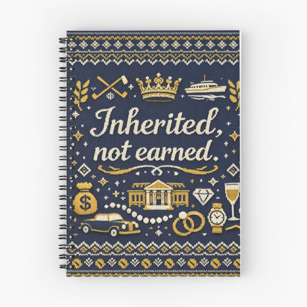 Item preview, Inherited Not Earned Old Money Humor Knitting Pattern designed and sold by Mauswohn.
