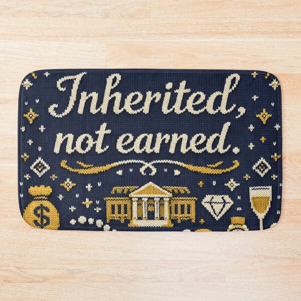 Item preview, Inherited Not Earned Old Money Humor Knitting Pattern designed and sold by Mauswohn.