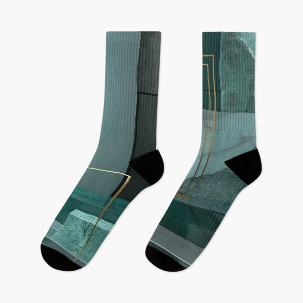 Item preview, Geometric Emerald Minimalism Art – Modern Green Gold Design Aesthetics designed and sold by CosmicGlyph.